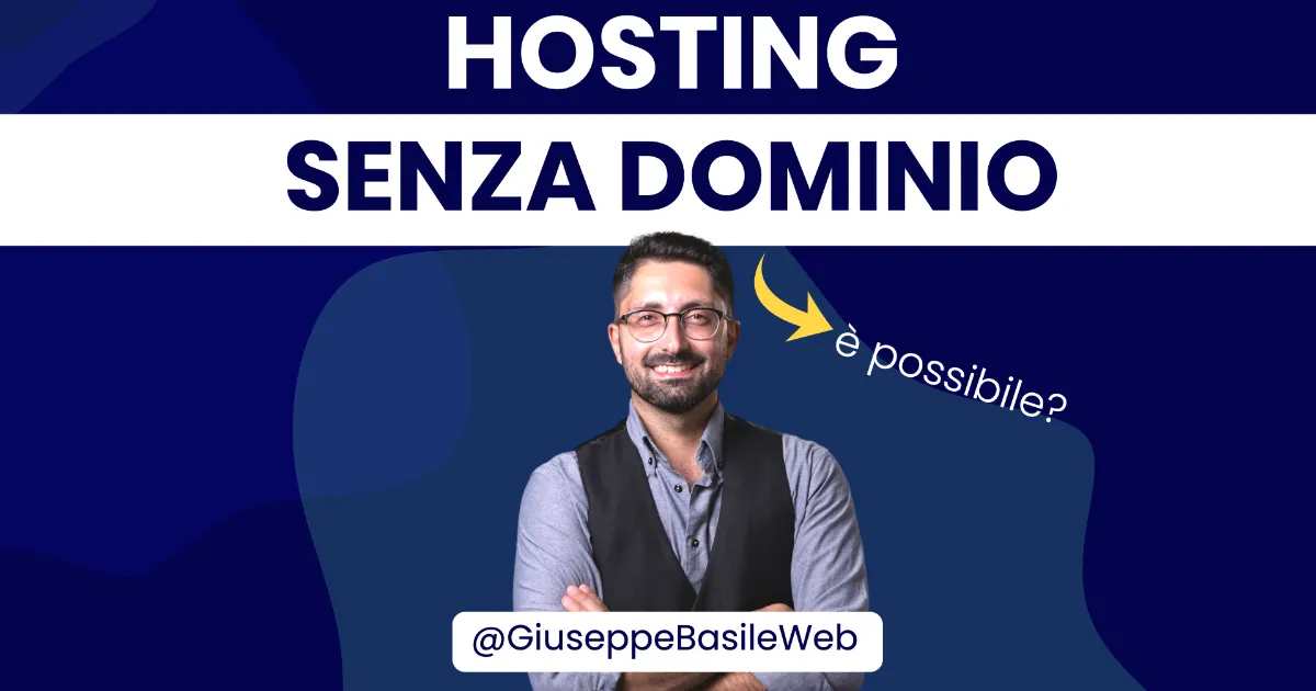 Hosting senza dominio cover del blog post dell'articolo hosting senza dominio